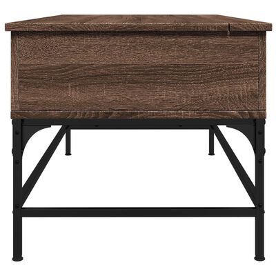 vidaXL Coffee Table Brown Oak 100x50x45 cm Engineered Wood and Metal