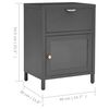 vidaXL Nightstand Anthracite 40x30x54.5 cm Steel and Glass