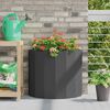 vidaXL Planter Black 60 x 30 x 50 cm Steel