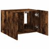 vidaXL TV Wall Cabinet with LED Lights Smoked Oak 60x35x41 cm