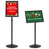 vidaXL Pedestal Poster Stand Manual Black A3 Aluminum and PVC