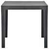 vidaXL Garden Table Anthracite 78x78x72 cm Plastic