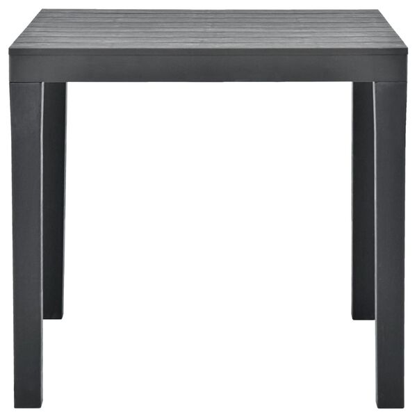 vidaXL Garden Table Anthracite 78x78x72 cm Plastic