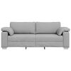 vidaXL Sofa Cloud Grey 219 x 77 x 82 cm Fabric