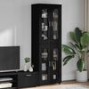 vidaXL Highboard FLORIN Black 60 x 35 x 182 cm Engineered Wood