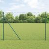 vidaXL Fence Post Green 25 x 1.6 m (60 x 60 mm mesh) Steel and PVC