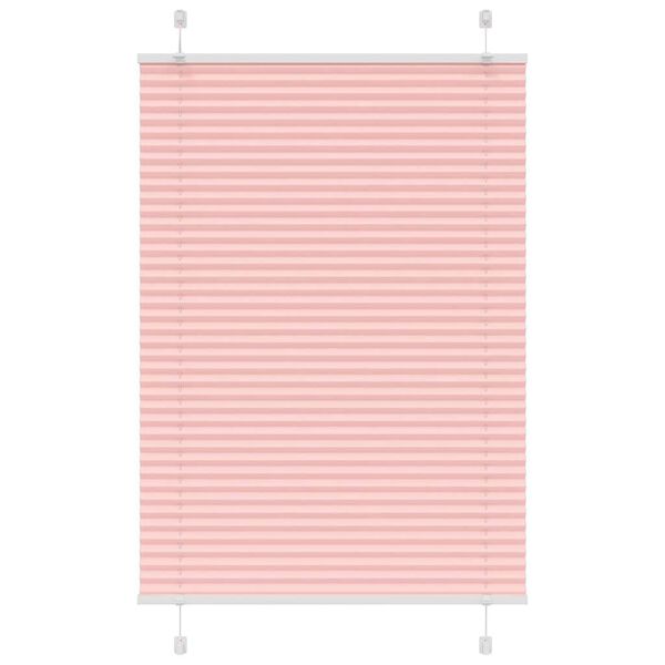 vidaXL Pleated Blind Pink 95x100 cm Fabric Width 94.4 cm Polyester