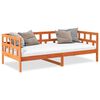 vidaXL Day Bed without Mattress Wax Brown 90x190 cm Single Solid Wood Pine