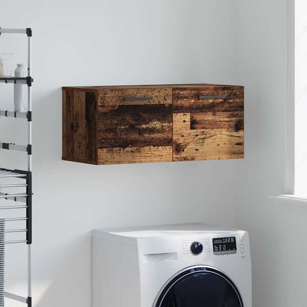 vidaXL Wall Cabinet Old wood 80 x 36.5 x 35 cm Engineered wood