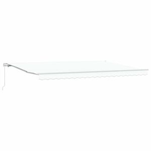 vidaXL Retractable Awning White 500 x 350 cm Polyester and Aluminium