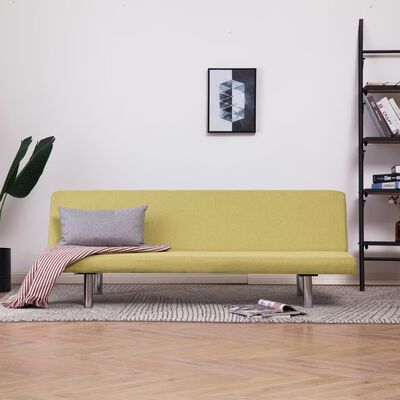 vidaXL Sofa Bed Green Fabric