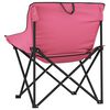 vidaXL Camping Chairs with Pocket Foldable 2 pcs Pink