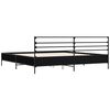 vidaXL Bed Frame without Mattress Black 180x200 cm Super King