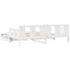 vidaXL Daybed with Trundle and Drawers without Mattress White 90x200 cm