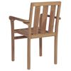 vidaXL Stackable Garden Chairs 2 pcs Solid Teak Wood