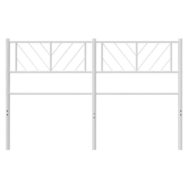 vidaXL Metal Replace Headboard White 140 cm