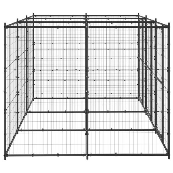 vidaXL Outdoor Dog Kennel Steel 7.26 m&sup2;
