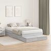 vidaXL Storage Bed Frame Grey Sonoma 120 cm Engineered Wood