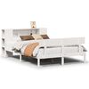 vidaXL Bookcase Bed without Mattress White 135x190 cm Solid Wood Pine