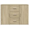 vidaXL Sideboard Sonoma Oak 90.5x29.5x65 cm Engineered Wood