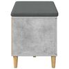 vidaXL Hall Bench with Cushion with Door Concrete Grey 80 x 38 x 46 cm