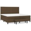 vidaXL Box Spring Bed with Mattress Dark Brown 200x200 cm Fabric