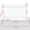 vidaXL Garden Fence 3 pcs White 5.1 x 1.2 m Powder-coated Steel