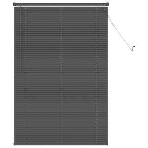 vidaXL Venetian Blind Manual Adjustable Silver Grey 150 x 90 cm PVC