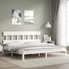 vidaXL Bed Frame without Mattress White 200x200 cm Solid Wood Pine
