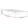 vidaXL Metal Bed Frame without Mattress White 90x200cm