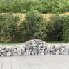 vidaXL Arched Gabion Baskets 15 pcs 200x50x40/60 cm Galvanised Iron