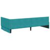 vidaXL Corner Bed Frame Turquoise 100 cm x 200 cm Velvet