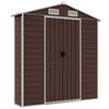 vidaXL Garden Shed Brown 191x980x198 cm Galvanised Steel