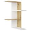 FMD Wall-mounted Corner Shelf White Artisan Oak