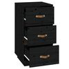 vidaXL Bedside Cabinets 2 pcs Black 40x40x75 cm Solid Wood Pine