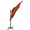 vidaXL Cantilever Garden Parasol with Double Top Terracotta 250x250 cm