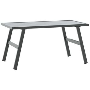 vidaXL Garden Coffee Table Black 90x45x35 cm Powder-coated Steel