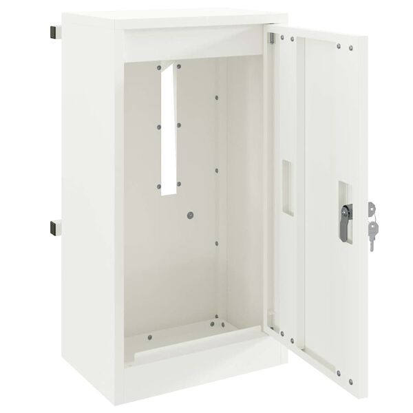 vidaXL Mailbox White 30 x 23 x 55 cm Steel