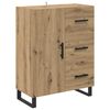 vidaXL Highboard 2 pcs Artisan Oak Engineered Wood and Glass