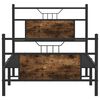 vidaXL Bed Frame without Mattress Smoked Oak 75x190 cm Small Single Engineered Wood