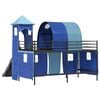vidaXL Kids'Loft Bed Frame Black and Blue 107 x 200 cm Metal