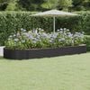 vidaXL Garden Raised Bed Galvanised Steel 373x140x36 cm Anthracite