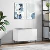 vidaXL Record Cabinet High Gloss White 74.5x38x48 cm Engineered Wood
