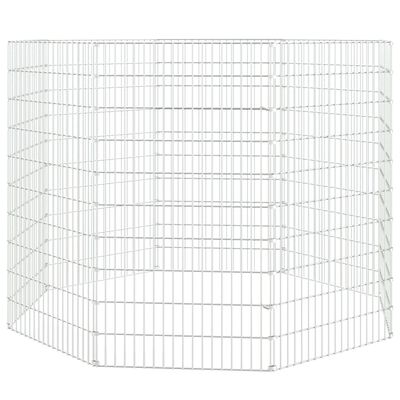 vidaXL 8-Panel Rabbit Cage 54x100 cm Galvanised Iron