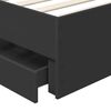 vidaXL Bed Frame with Headboard Black 75 x 190 cm Engineered Wood