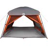 vidaXL Family Tent Cabin 6-Person Grey and Orange Waterproof