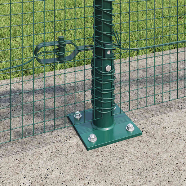 vidaXL Fence Post Green 10 x 1 m (16 x 16 mm mesh) Steel