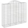 vidaXL Arched Gabion Baskets 20 pcs 200x50x160/180 cm Galvanised Iron