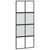 vidaXL Sliding Door with Hardware Set Black 90x205 cm Tempered Glass