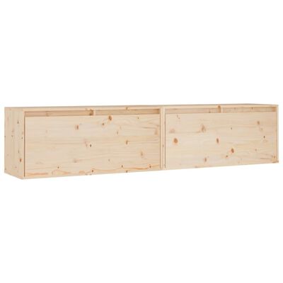 vidaXL Wall Cabinets 2 pcs 80x30x35 cm Solid Wood Pine